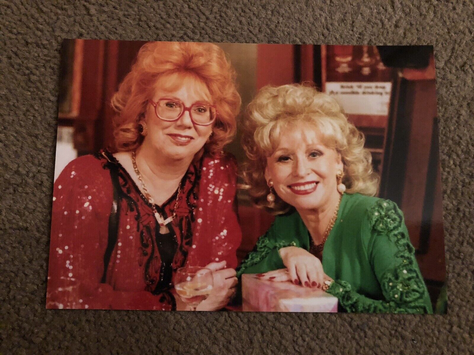 BARBARA WINDSOR & ANNA KAREN (EASTENDERS) UNSIGNED Photo Poster painting- 7x5”