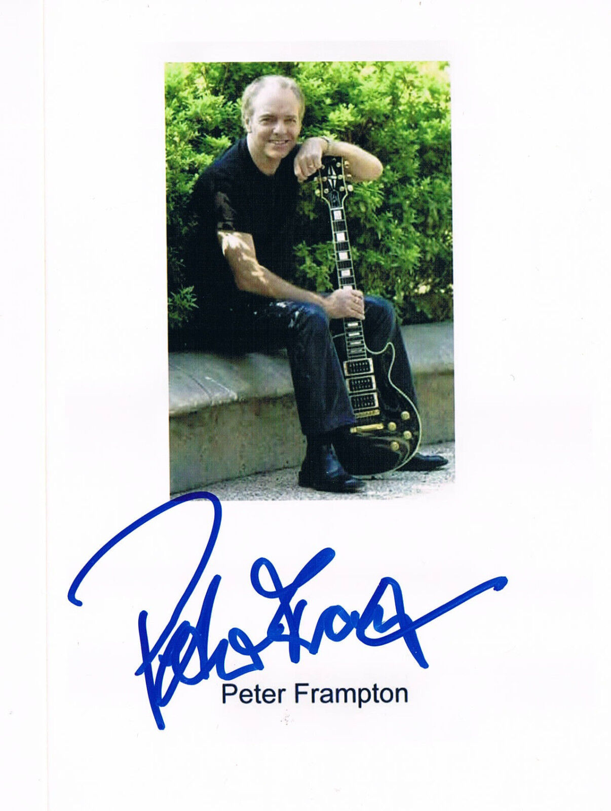 Peter Frampton 1950- genuine autograph signed 4x6