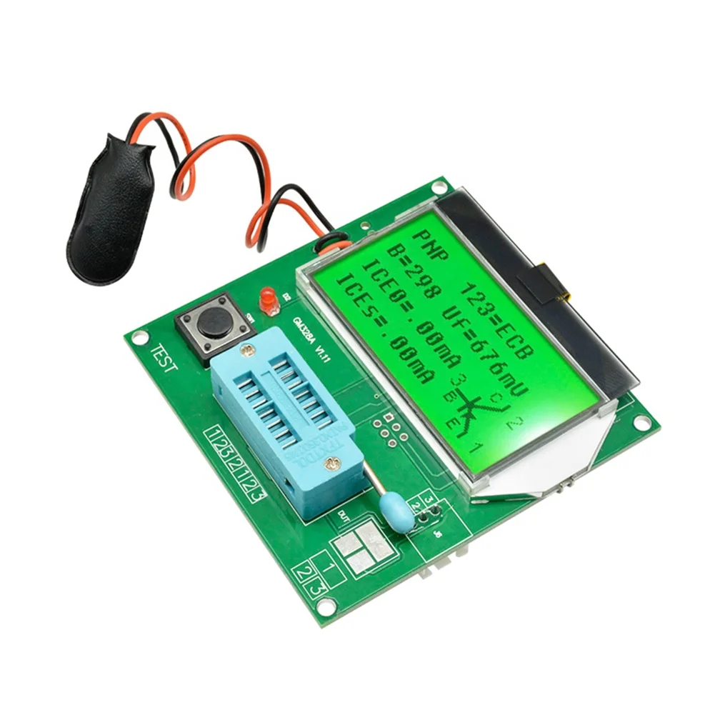 Transistor Tester GM328A Graphic Patch Version Transistor Tester Finished Board Auto Detect PNP NPN Bipolar Transistor