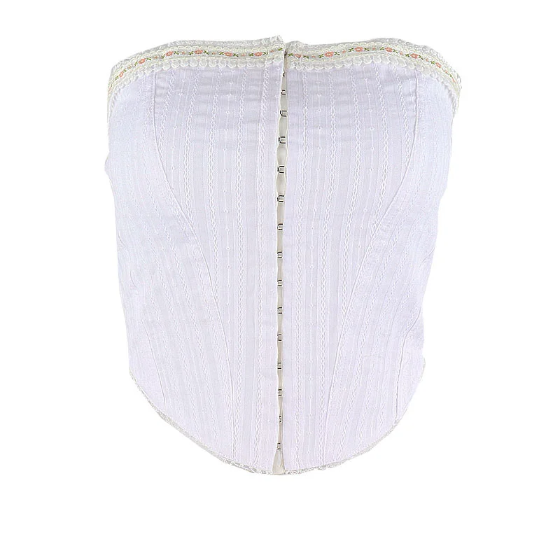 Uveng Uveng Autumn Women's Hot Sales Sexy One Word Shoulder Hook Buckle Cardigan Sweet Flower Vest