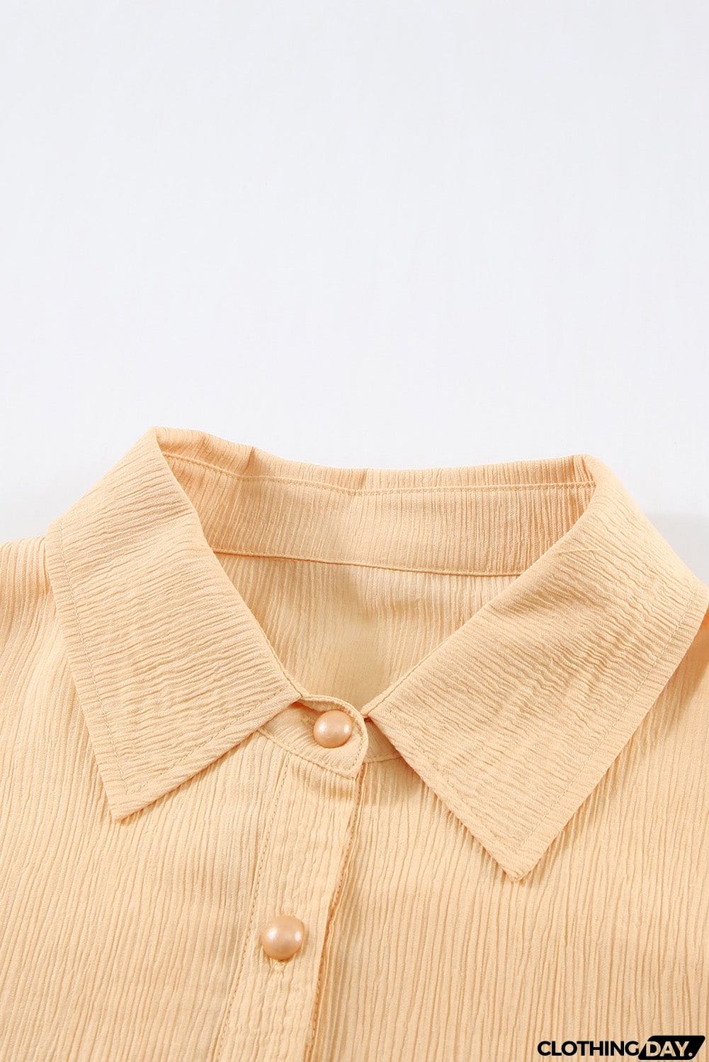 Ruffled Patchwork Bubble Sleeve Loose Shirt