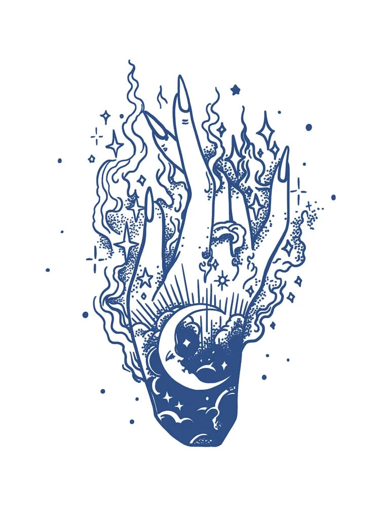 KT51-100 Semi-permanent herbal juice tattoo sticker flower arm clavicle non-reflective simulation tattoo big picture