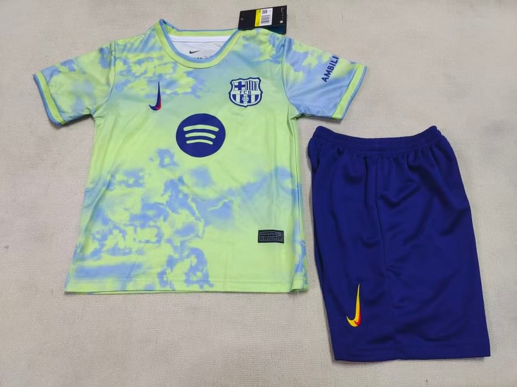 2025-26 Barcelona Special Edition Green Jersey - Children's Version