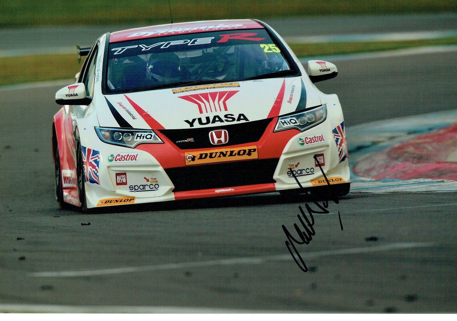 Matt NEAL SIGNED AUTOGRAPH BTCC Honda YUASA Racing 12 x 8 Photo Poster painting AFTAL COA