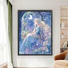 Anime Girl Under Moon-11CT Stamped Cross Stitch 45*60cm/17.72*23.62in(Big Size)