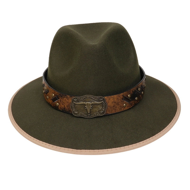 Tibetan Hat Autumn And Winter New Women’s Tibetan Cowboy Hat Men’s And Women’s Outdoor Cow Head Accessories Hat