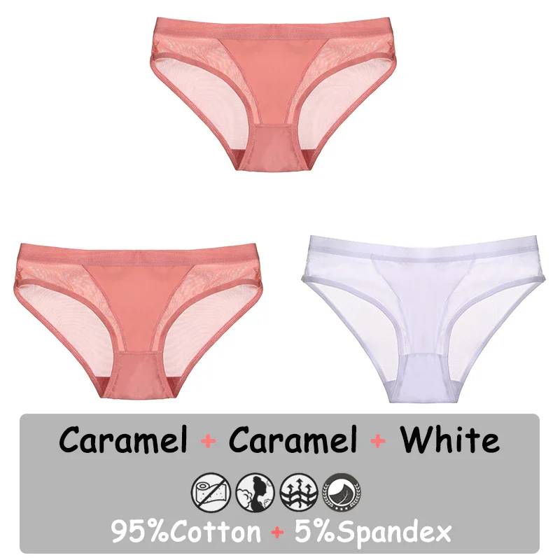 Billionm Seamless Panties Sexy Lingerie Mesh Female Underwear See-Through Underpants Low-Waist Briefs Girls Intimate Pantys