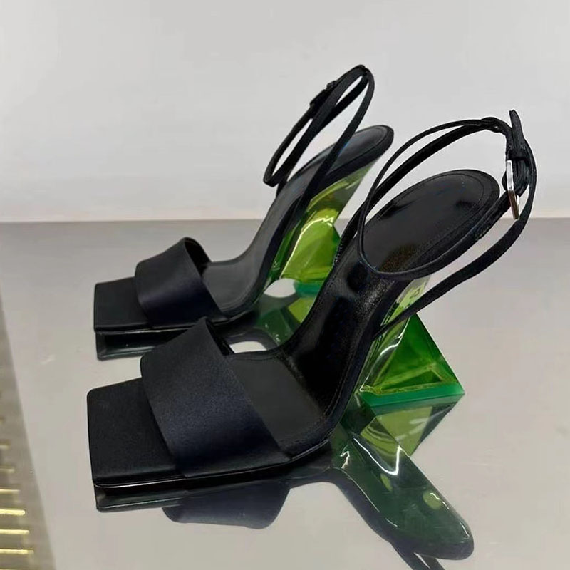 Yellow Gladiator Sandals Woman Open Toe Strange High Heels Lady Party Shoes