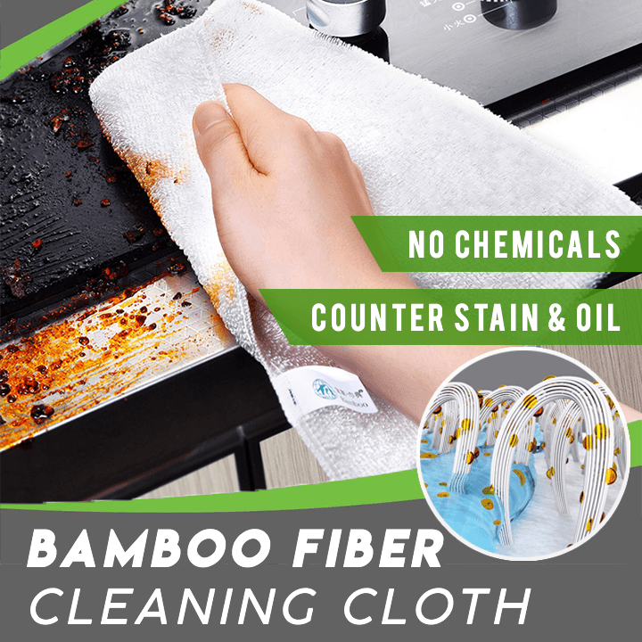 Bamboo Fiber Cleaning Cloth (2 PCS)