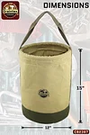 Graintex CB2367 Utility Canvas Bucket 12" x 15" Rip-Stop Canvas