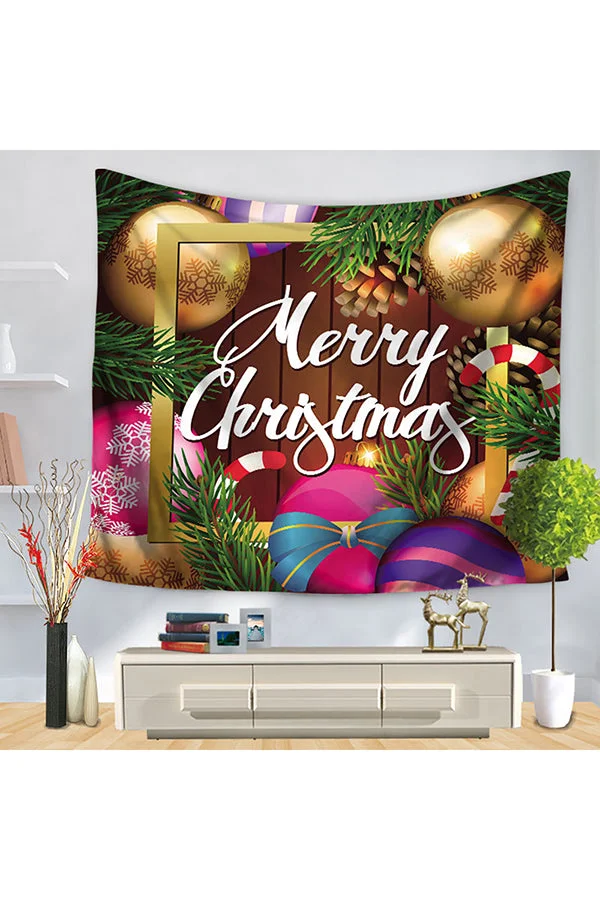 Home Decor Gifts Print Happy New Year Merry Christmas Wall Tapestry-elleschic