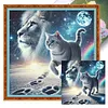 Cat And Lion-11CT Stamped Cross Stitch 40*40cm/15.75*15.75in