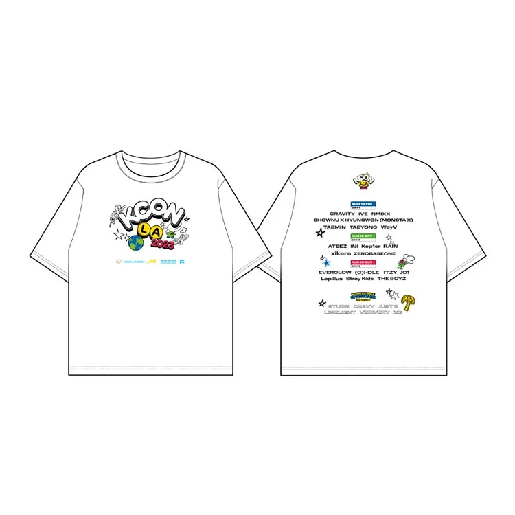 KPOP LA 2023 Music Festival Logo Lineup T-shirt officialateezshop
