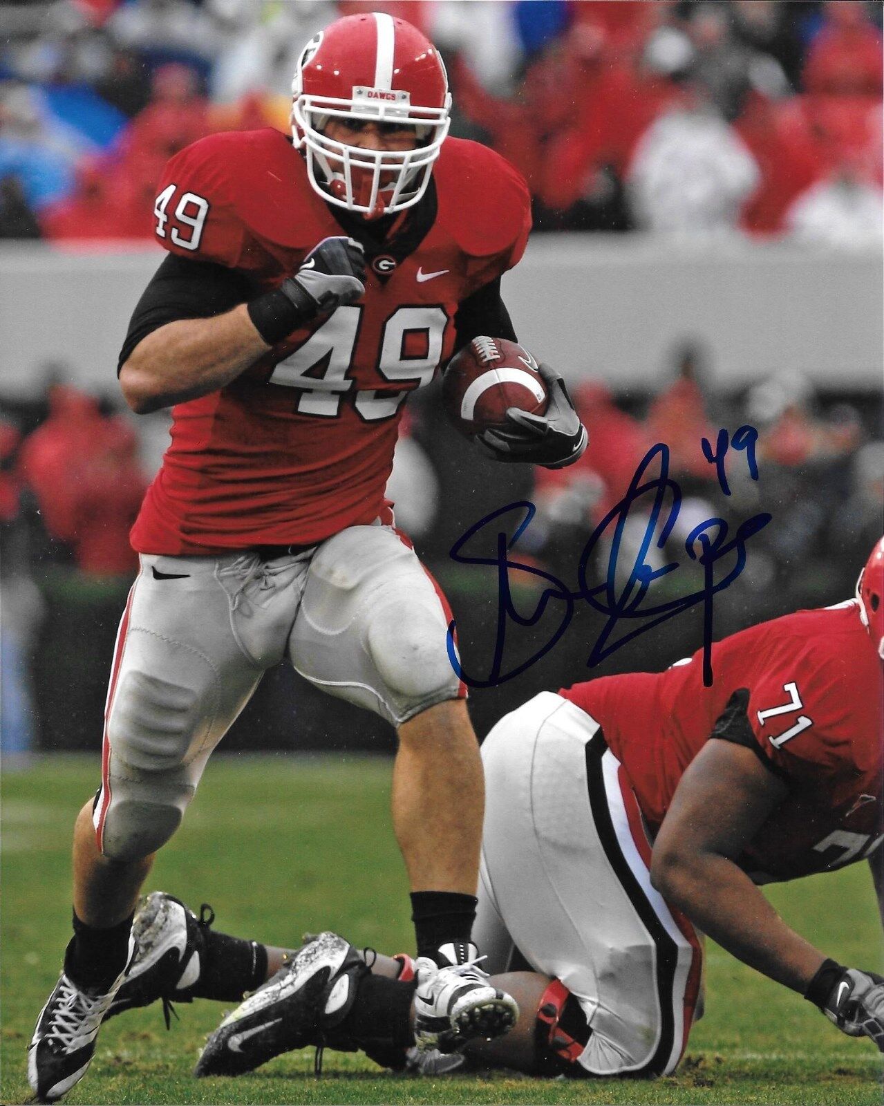 SHAUN CHAPAS HAND SIGNED GEORGIA BULLDOGS 8X10 Photo Poster painting W/COA UGA