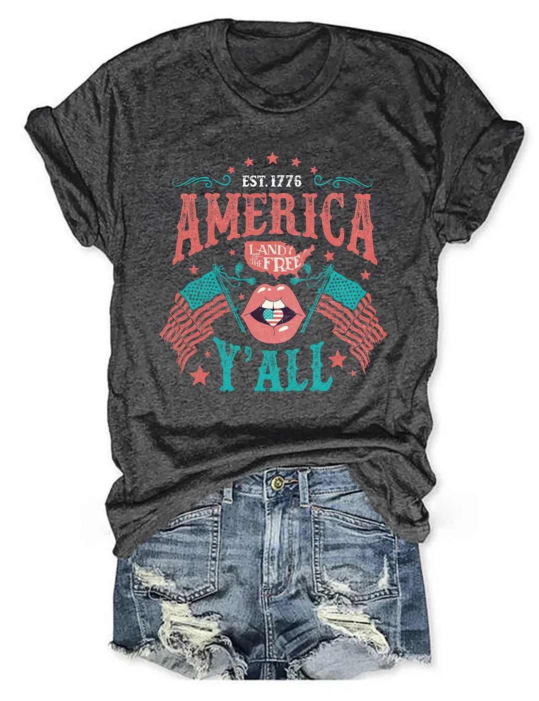 Land of the Free 4th of July T-shirt