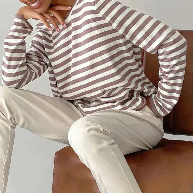 Women's Organic Cotton Striped Shirt &ndash; Soft Everyday Top &ndash; view 2