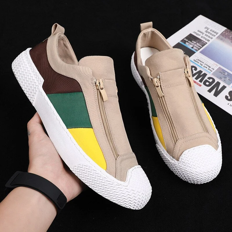 Casual Shoes Men Breathable Canvas 2021 New Fashion Men Flats Trending Sneakers Men Slip On Loafers