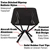Camping Chair - Aluminum Alloy Portable Chair Lightweight Folding Backrest Moon Chair Suitable for Outdoor Camping Travel Beach Picnic BBQ Backpacking