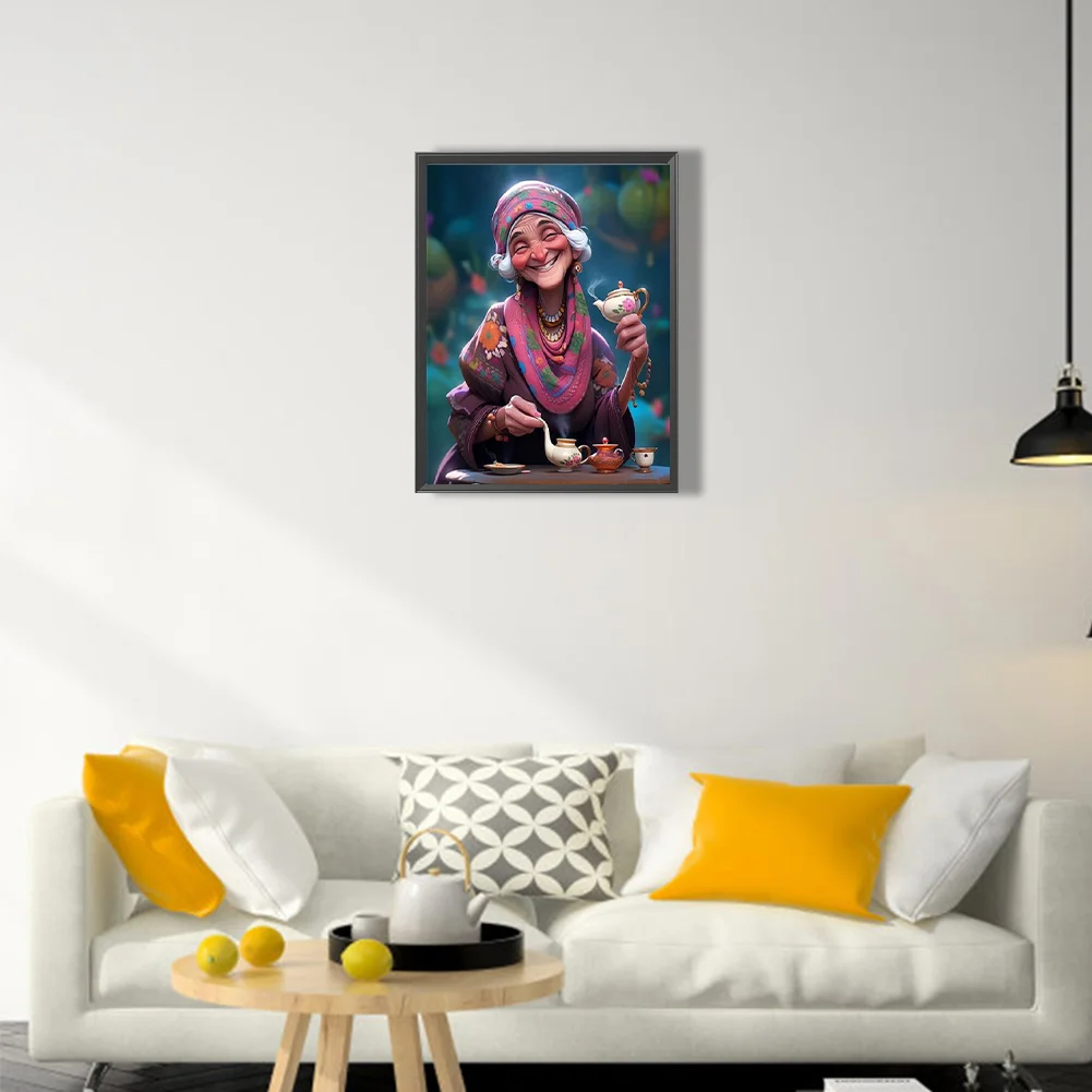 Diamond Painting - Full Square Drill - Kind Grandma(Canvas|30*40cm)