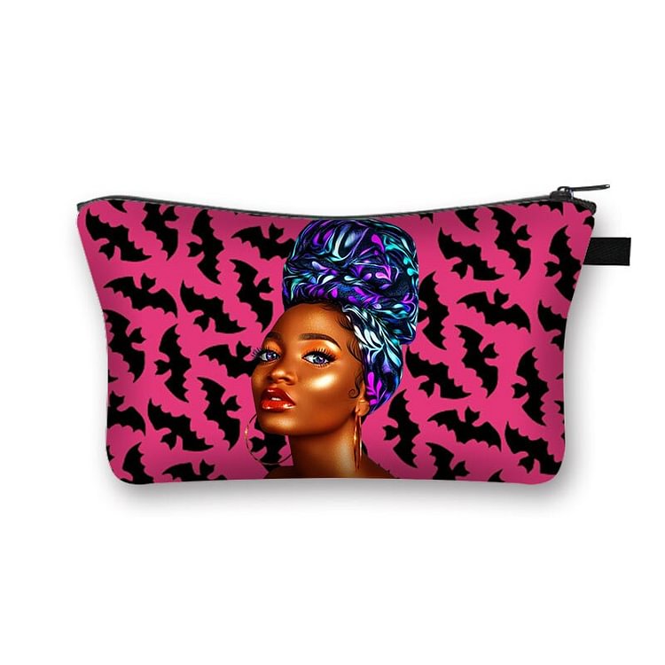 Zipper makeup bag - Africa Girl 22x13cm