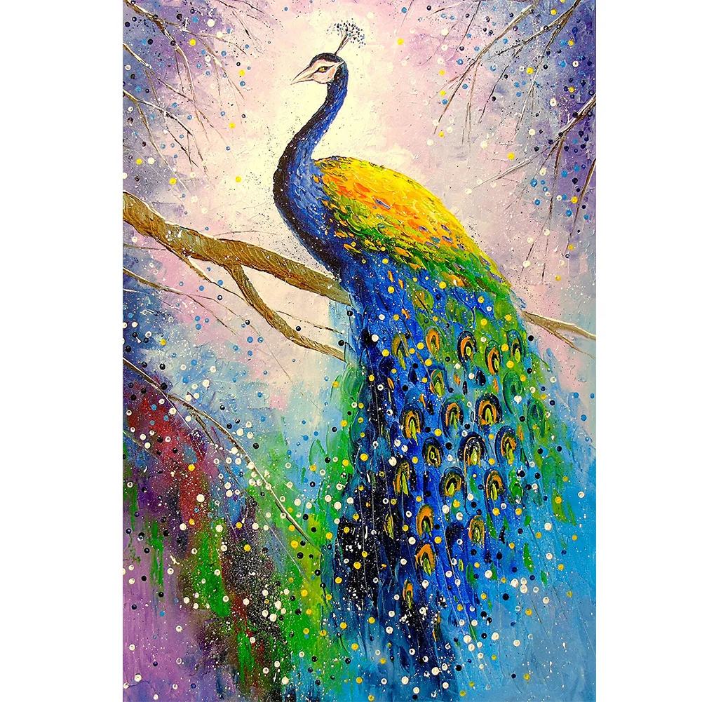 Diamond Painting - Full Round/Square Drill - Peacock(30*40 -50*60cm)
