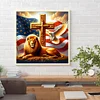 (40*40cm)Lion Flag - Full Round Drill Diamond Painting