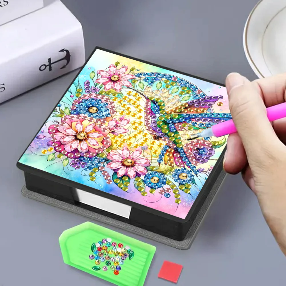 DIY Bird Diamond Painting Memo Pad Holder Mosaic Kit for DIY Art Craft