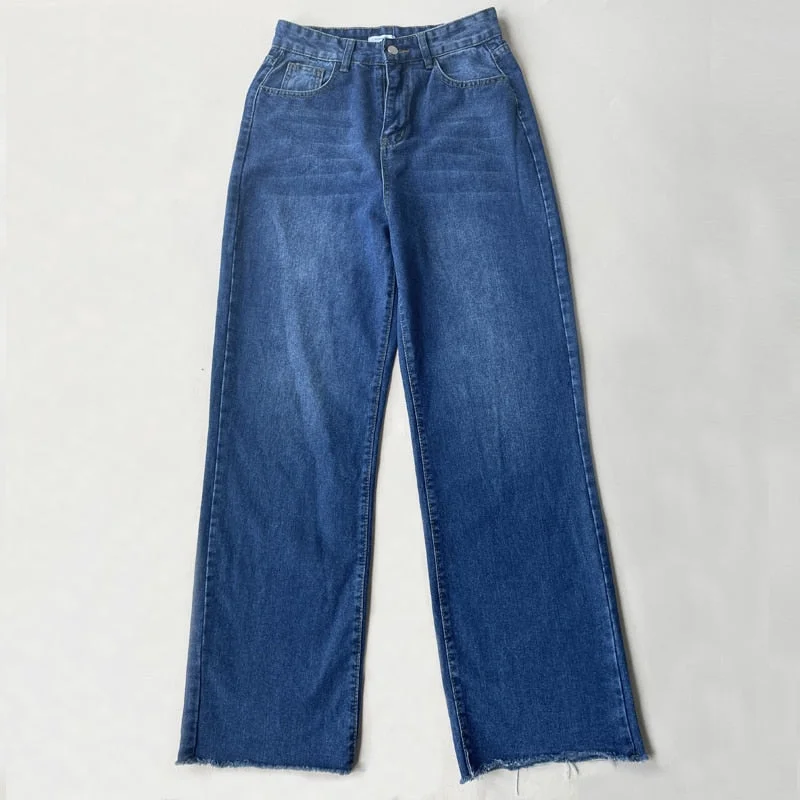 Toppies 2021 Fashion Woman Jeans High Waist Ripped Tassel Denim Pants Female Trousers pantalones de mujer femme