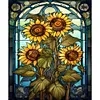 （Big Size)Sunflower Glass Painting-Paint by Numbers Acrylic Painting 50*60CM