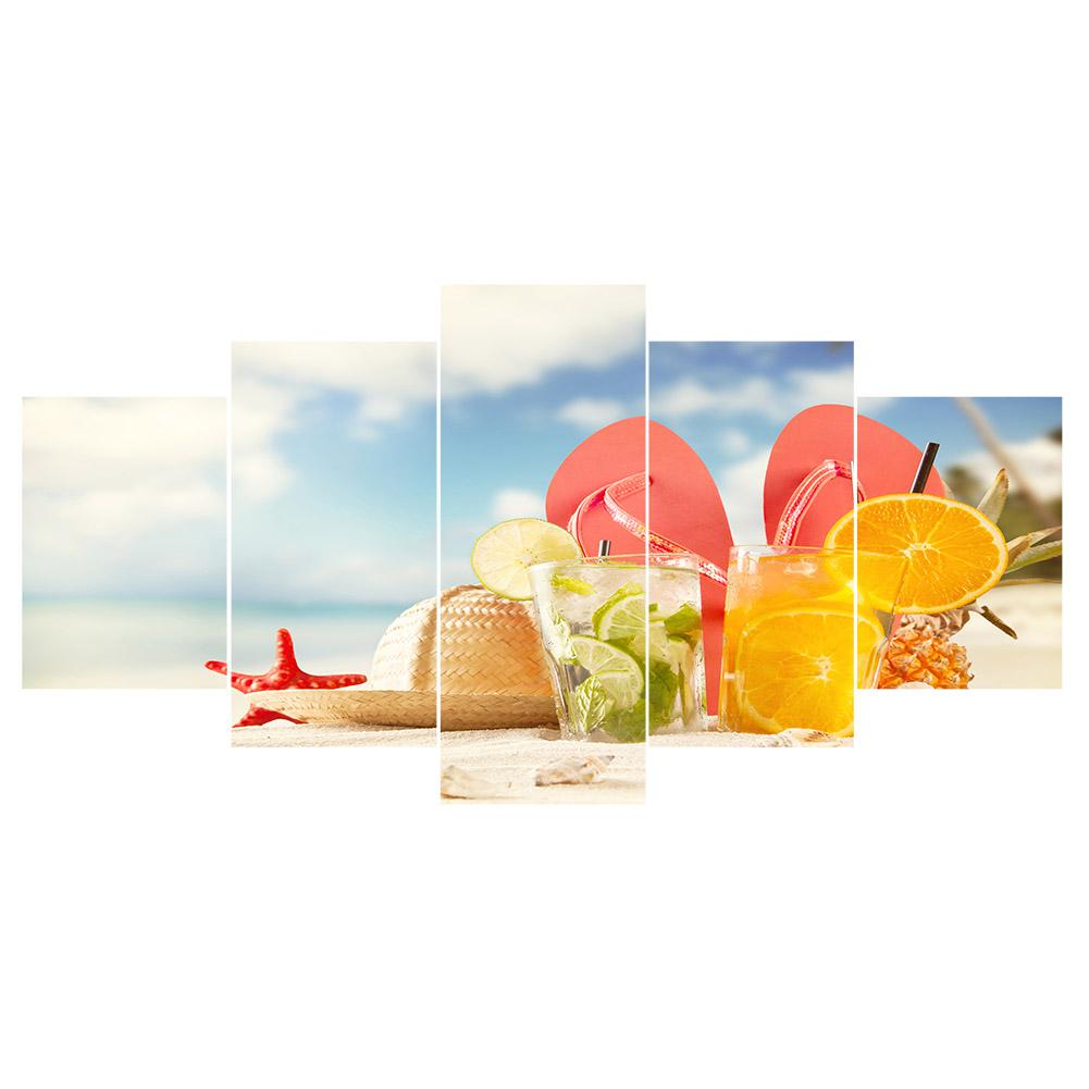 

95*45CM - Multi-picture Diamond Painting - 5pcs Beach, 501 Original