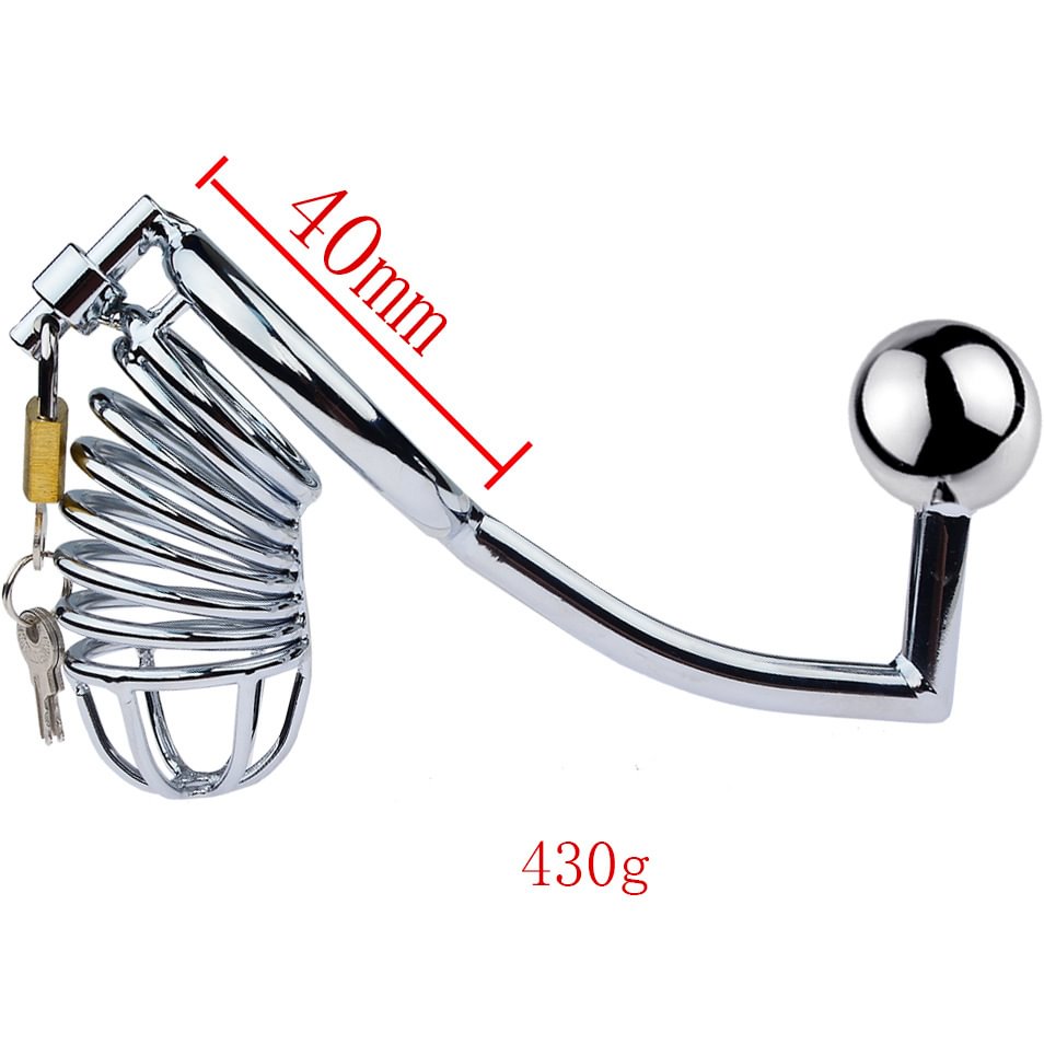 Sm Snake Shaped Circle Hook Chastity Lock Set Sex Toy For Adults 