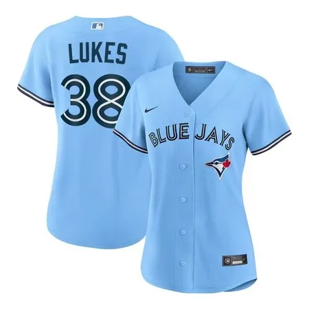 Women's Toronto Blue Jays #38 Nathan Lukes  Blue Home Replica Jersey