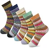 Winter Thick Soft Wool Vintage Pattern 5 Pairs Socks For Christmas Gift