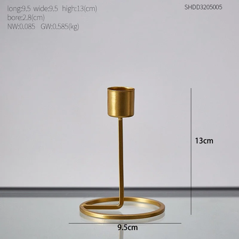 Modern Candlestick Minimalism Metal Candle Holders Wedding Decoration Gold Candle Holders Dining Table Decor Fashion Home Decor