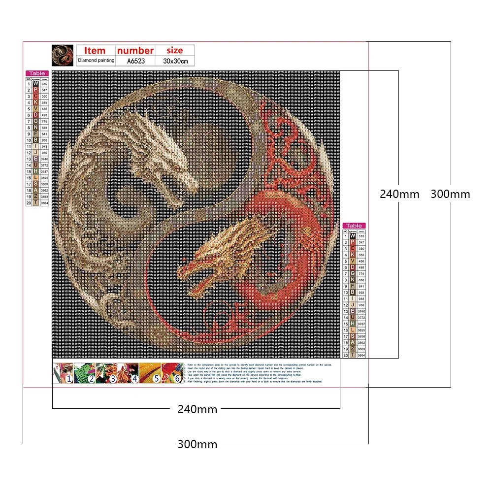 Diamond Painting - Full Round/Square Drill - Tai Chi Animals(30*30 - 50*50cm)