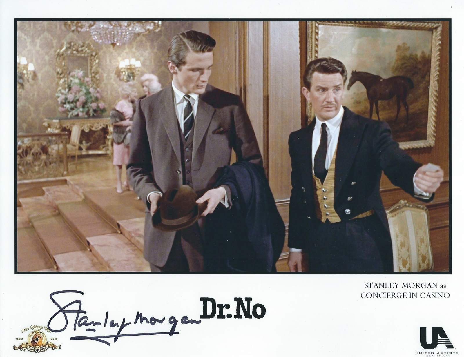 STANLEY MORGAN SIGNED 007JAMES BOND 10x8 Photo Poster painting - UACC & AFTAL RD AUTOGRAPH