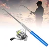 Outdoor Portable Mini Telescopic Pen Shape Fishing Rod with Metal Spinning Wheel