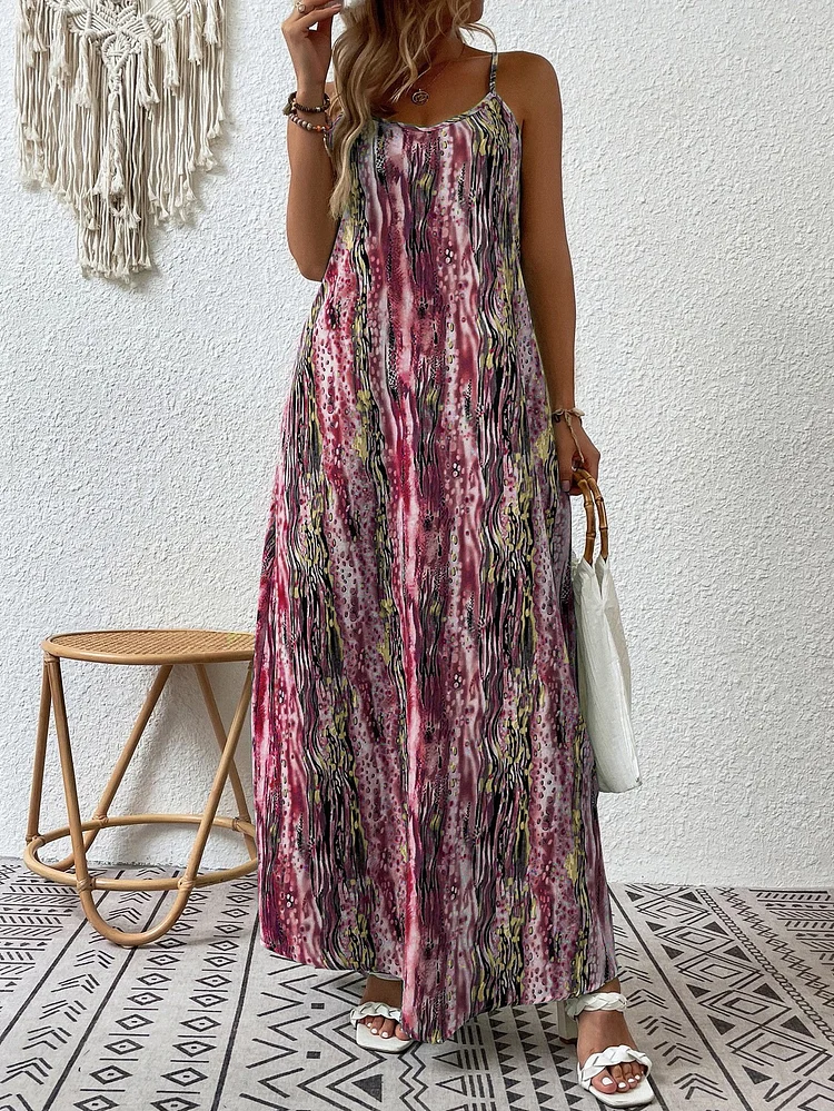 🔥Summer hot sale is going on 70%OFF--Trendy fashion print halter dress