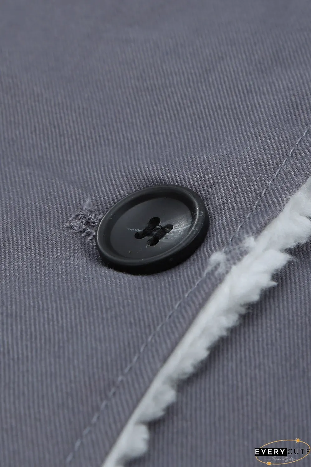 Winter Denim Jacket with Sherpa Trim