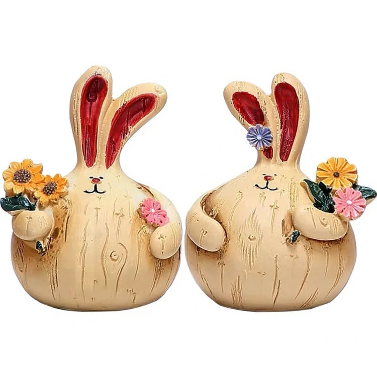 Resin big rabbit creative cute home decoration crafts ornament