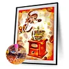 Diamond Painting -DIY Round Drill Girl with Coffee Bean