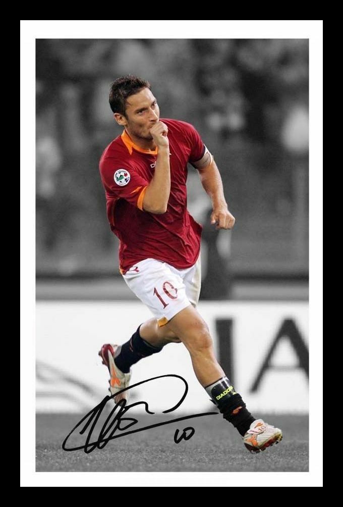 Francesco Totti - Roma Autograph Signed & Framed Photo Poster painting