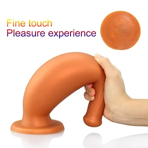 Gold Liquid Silicone Super Soft Large Vestibular Anal Plug