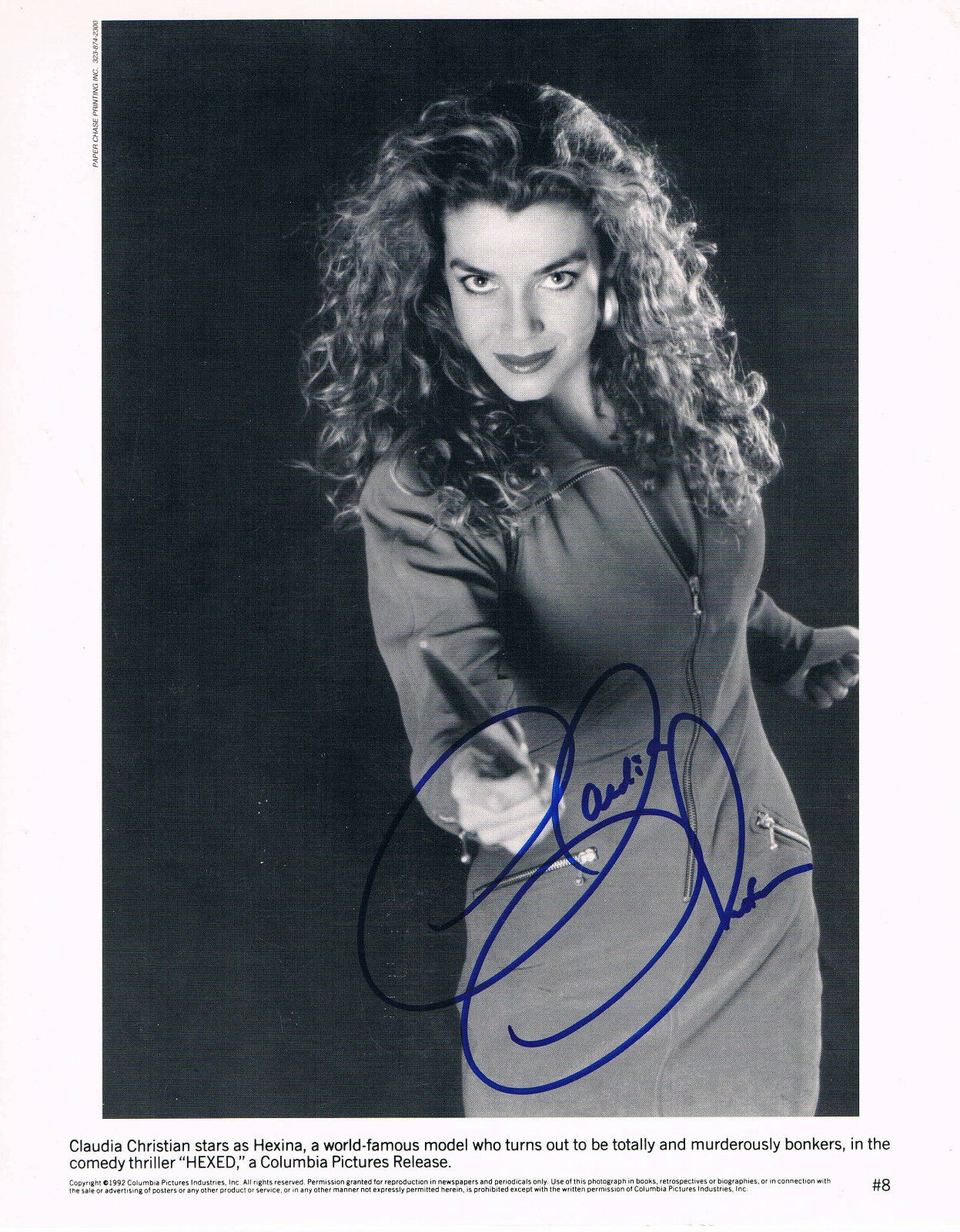 Claudia Christian genuine autograph Photo Poster painting 8x10