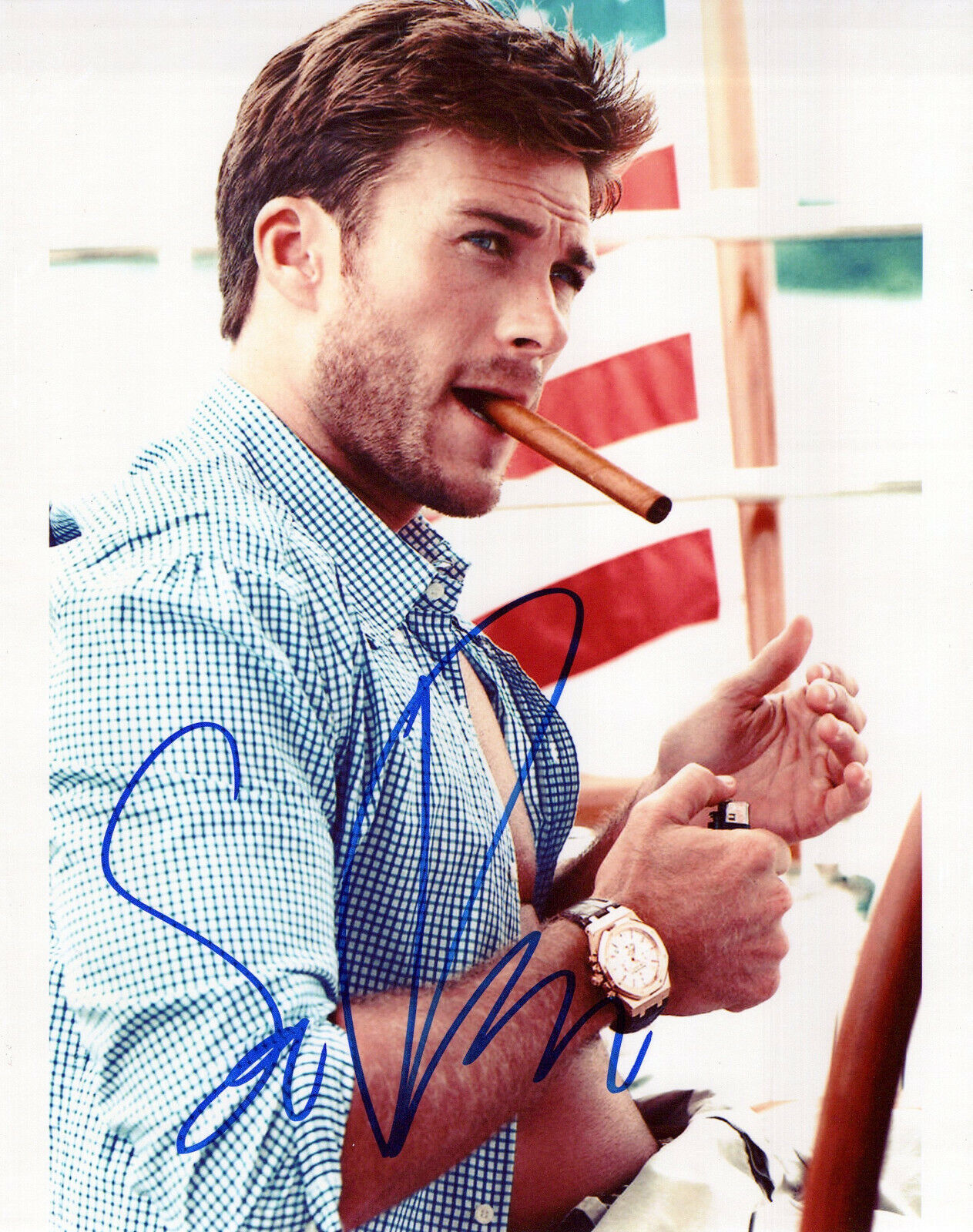 Scott Eastwood head shot autographed Photo Poster painting signed 8x10 #3