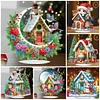 Acrylic Special Shaped Cartoon Christmas House Desktop Diamond Art Kits