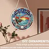 Diamond Painting Single-Sided Acrylic Beach Life Pendant for Home Wall Door and Window Decoration