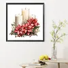 (Multi-Style)Christmas Flowers Candles-Full Round Diamond Painting 30*30CM