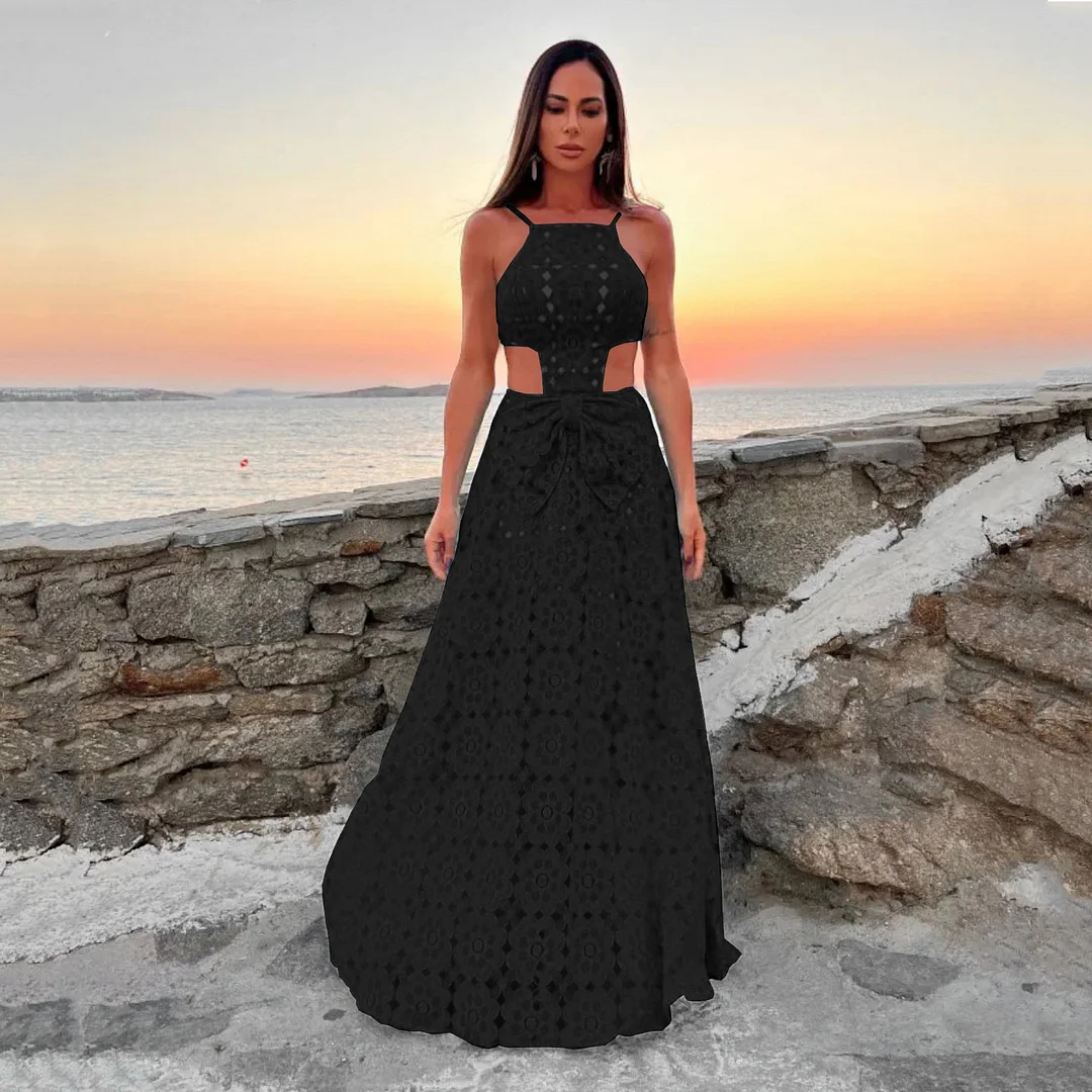 Uveng New-Style Beach Dress Suit Sexy 2025 New Export Summer Resort Wind Seaside