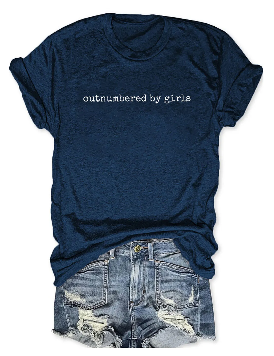 Outnumbered By Girls T-shirt